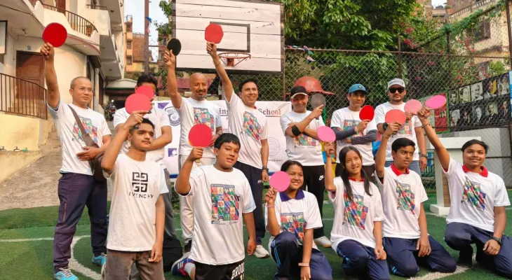 द रोलिङ स्टोन्स स्कूलमा विश्व टेबल टेनिस दिवस मनाइयो  