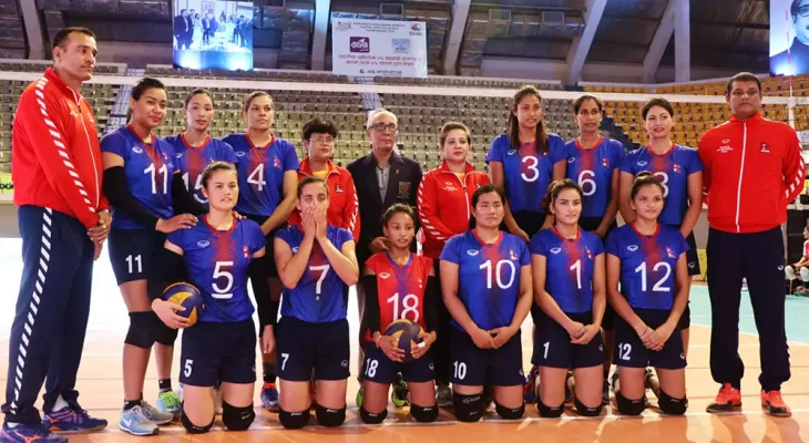 सरकारले महिला भलिबल टोलीलाई सम्मान गर्ने