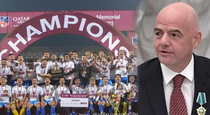 FIFA President Infantino congratulates Machhindra for title win
