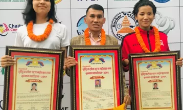 एसियन पारा गेम्सका पदक विजेता सम्मानित