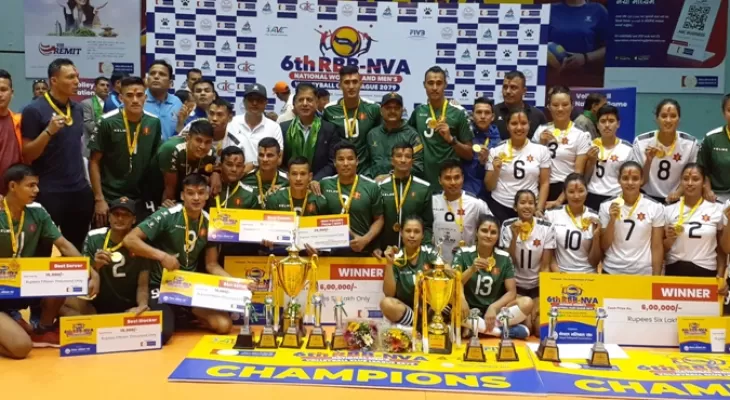 राष्ट्रिय भलिबल लिगमा आर्मी पुरुष तर्फ पनि च्याम्पियन