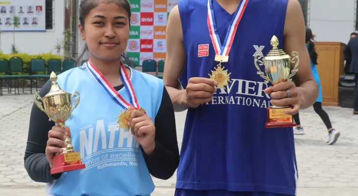 अन्तरकलेज बास्केटबल : जेभियर र नाथमलाई उपाधि