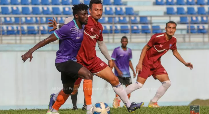 अभ्यास खेलमा नेपाली राष्ट्रिय फुटबल टोली विजयी