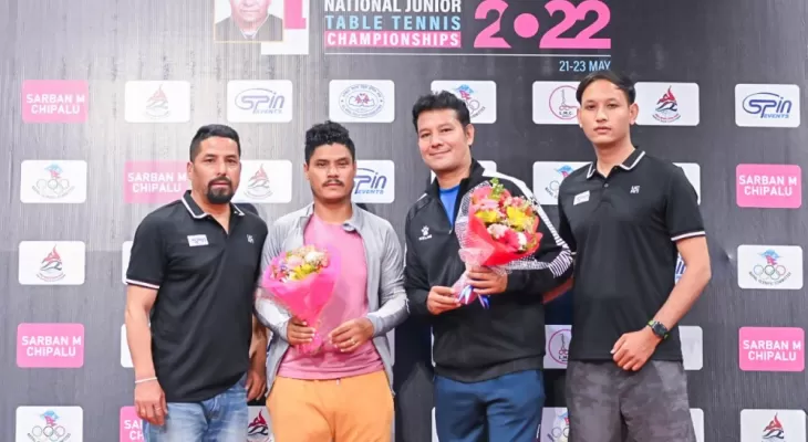 राष्ट्रिय टेबलटेनिस प्रतियोगितामा चन्दन र राजेन्द्र पहिलो