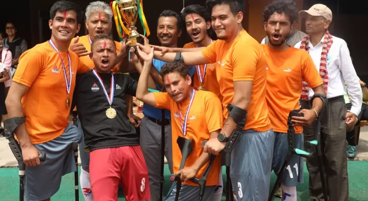 एम्पुटी फुटबलमा पिस युनाइटेड च्याम्पियन