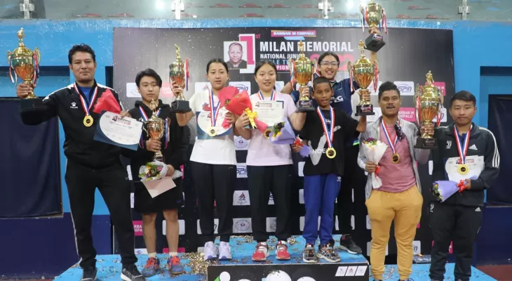 राष्ट्रिय टेबलटेनिस प्रतियोगितामा बोधित र वियंकालाई स्वर्ण