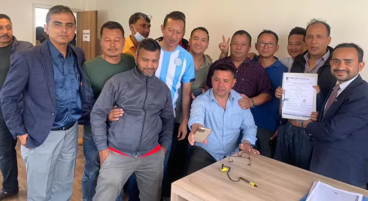 एन्फा निर्वाचनका लागि नेम्बाङ समूहको उम्मेदवारी दर्ता