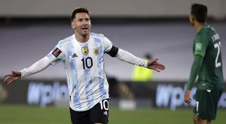Messi nets 5 for Argentina for 1st time, overtakes Puskas