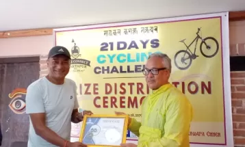 सुनिललाई २१ दिने साइकलिङ च्यालेन्जको उपाधि