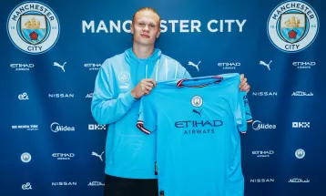Back home: Erling Haaland completes move to Man City