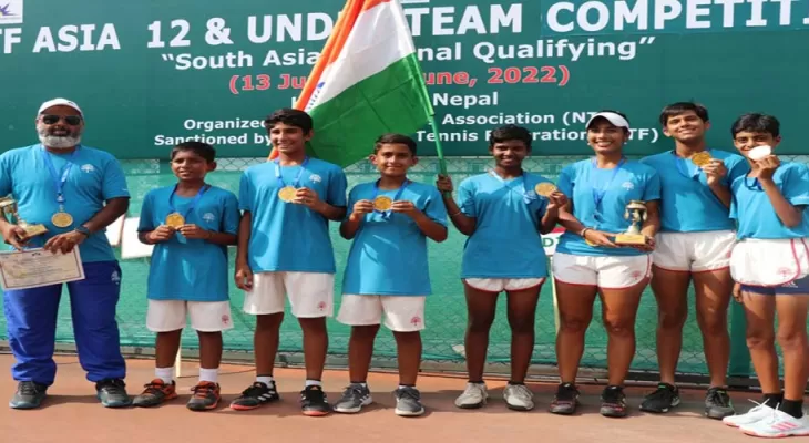 यू–१२ टिम टेनिस प्रतियोगितामा भारत पहिलो