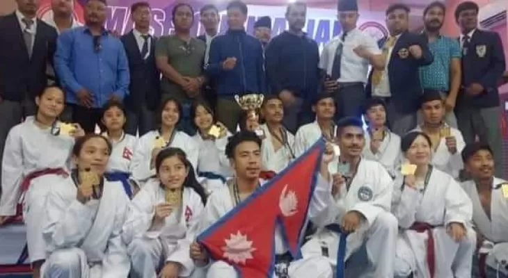कुमुते च्याम्पियनसिपमा नेपाल १२ स्वर्ण सहित च्याम्पियन