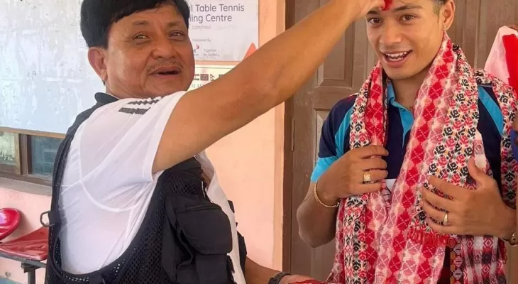 टेबुल टेनिसका राष्ट्रिय च्याम्पियनको बिदाई