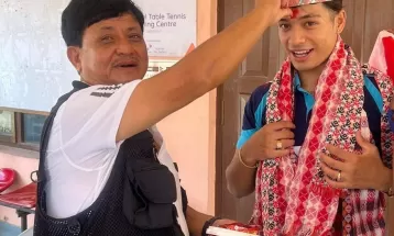 टेबुल टेनिसका राष्ट्रिय च्याम्पियनको बिदाई