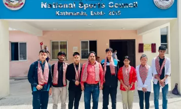 एशियन जुनियर रिजनल च्याम्पियनसिपमा सहभागी हुन जाने ब्याडमिन्टन टोलीको बिदाइ