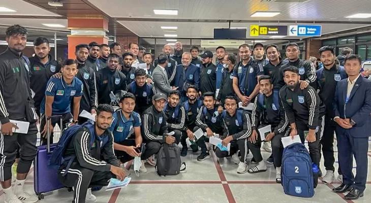 Bangladesh national team arrives for Nepal friendly