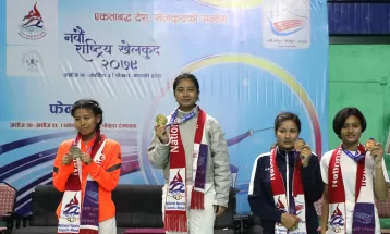 नवौँ राष्ट्रिय खेलकुदः बागमतीलाई फेन्सिङमा पहिलो स्वर्ण