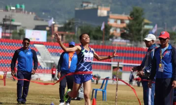 Santoshi Shrestha clinches gold medal in women's race