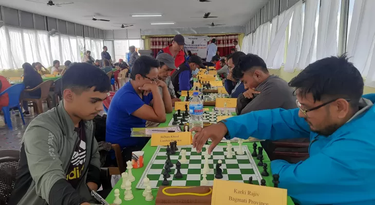 बुद्धिचाल प्रतियोगिताको खुलातर्फ एनआरएनएका आशिषको एकल अग्रता