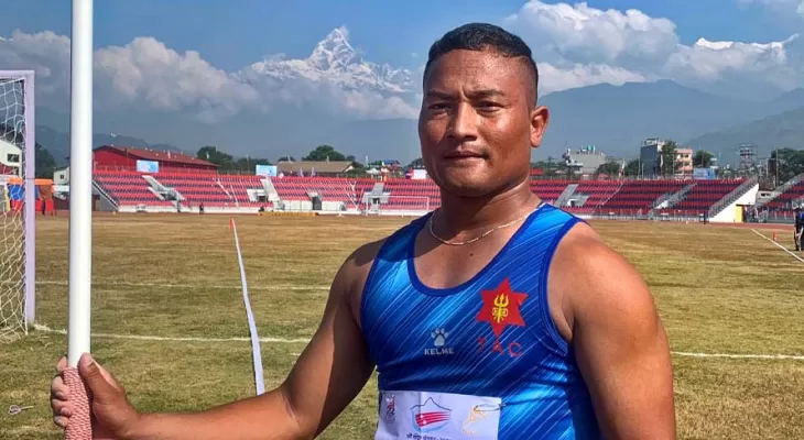 ज्याभ्लिन थ्रो : त्रिभुवन आर्मी क्लबका रोहितलाई स्वर्ण