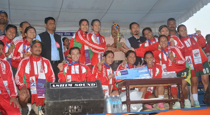 नवौँ राष्ट्रिय खेलकुद : थ्री बाई थ्री बास्केटबलमा सशस्त्रलाई स्वर्ण