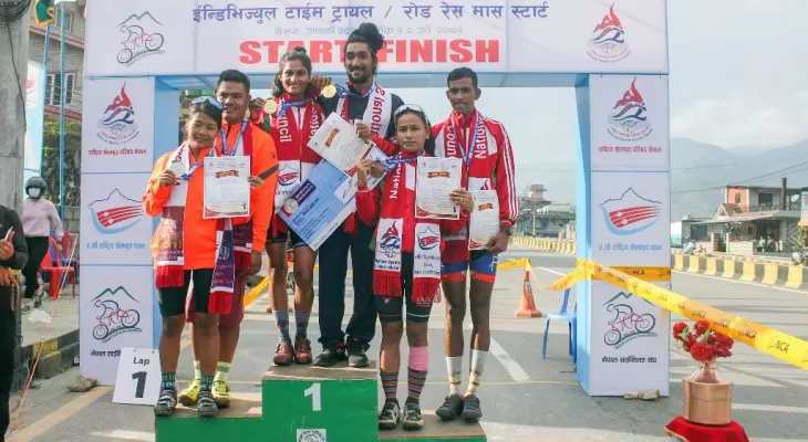 नवौँ राष्ट्रिय खेलकुद : साइक्लिङमा विभागीय खेलाडीको वर्चस्व