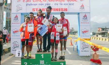 नवौँ राष्ट्रिय खेलकुद : साइक्लिङमा विभागीय खेलाडीको वर्चस्व