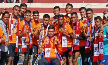 नवौँ राष्ट्रिय खेलकुद : पुरुष भलिबलमा एपिएफलाई स्वर्ण