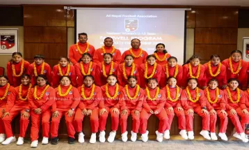 महिला साफ च्याम्पियनसिपमा सहभागी हुने नेपाली टोलीको बिदाइ