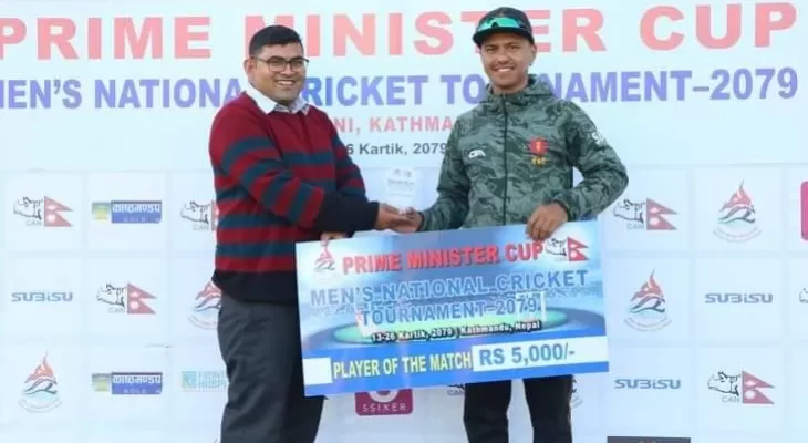 पीएम कप एक दिवसीय क्रिकेट : आर्मीले गण्डकी प्रदेशलाई ६९ रनले हरायो