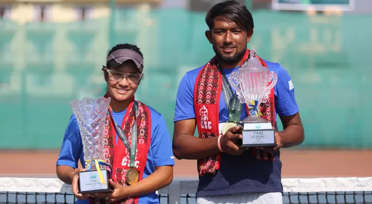 वीर गणेशमान सिंह राष्ट्रिय टेनिस : प्रदीप र अभिलाषालाई उपाधि