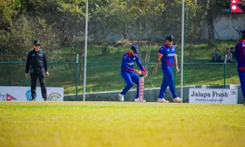 युएईले नेपाललाई दियो २६४ रनको लक्ष्य