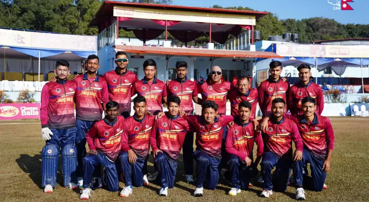 यु १९ राष्ट्रिय क्रिकेट प्रतियोगिता : लुम्बिनी प्रदेश विजयी