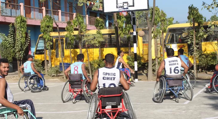 ह्वीलचियर मैत्रीपूर्ण बास्केटबल प्रतियोगिता सम्पन्न