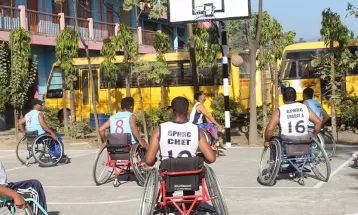 ह्वीलचियर मैत्रीपूर्ण बास्केटबल प्रतियोगिता सम्पन्न