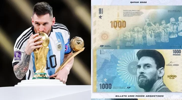 मेस्सीको तस्बिर अर्जेन्टिना पेसोमा