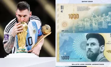 मेस्सीको तस्बिर अर्जेन्टिना पेसोमा