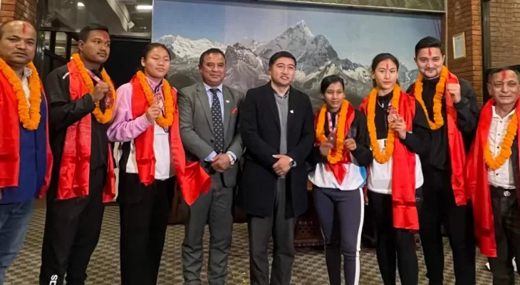 बक्सिङ टिमलाई राखेप सदस्य सचिवद्वारा स्वागत