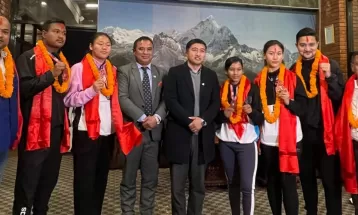 बक्सिङ टिमलाई राखेप सदस्य सचिवद्वारा स्वागत