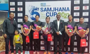 सम्झना कप अन्तर्राष्ट्रिय टेबलटेनिसमा नेपाल प्रहरीलाई स्वर्ण