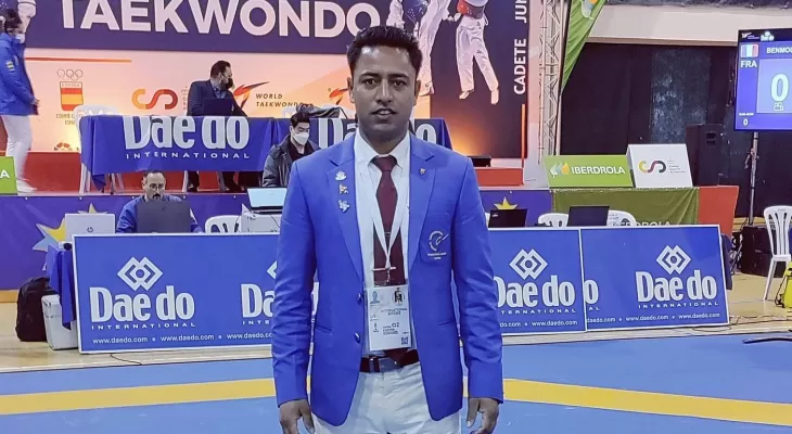 International referee Dhakal leaves for Uzbekistan to participate in 2024 POG international referee training