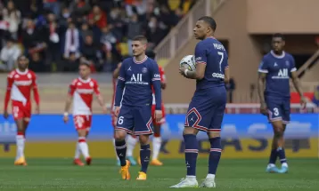 पिएसजी मोनाकोसँग पराजित