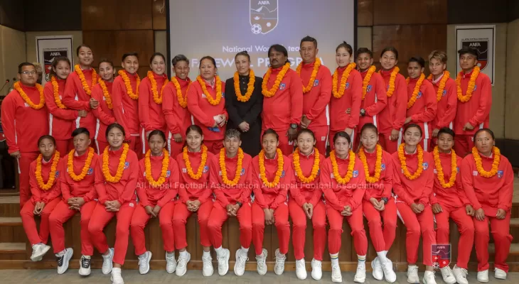 Nepali women football team departing to India to play friendlies