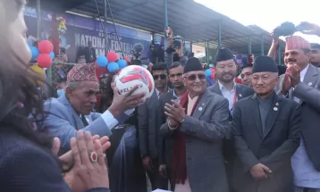 केपी ओली राष्ट्रिय फुटबल च्याम्पियनसीप सुरु