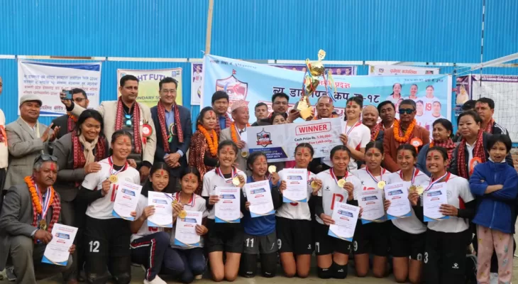 न्यू डायमण्डलाई यू–१८ महिला भलिबल उपाधि