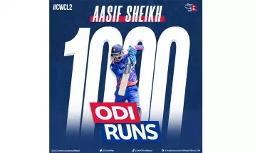 एकदिवसीय अन्तर्राष्ट्रिय करिअरमा आसिफको १ हजार रन पुरा