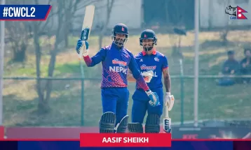 आसिफले प्रहार गरे करियरकै पहिलो एक दिवसीय सतक