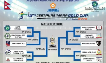 जितपुर–सिमरा गोल्डकप फुटबल प्रतियोगिताको खेल तालिका सार्वजनिक