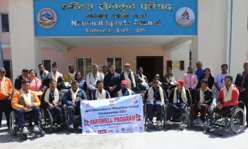 व्हीलचेयर क्रिकेट टोली भारत जाने