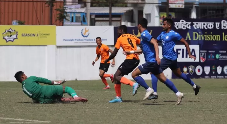 ‘ए’ डिभिजन लिग : एपीएफ र संकटा विजयी